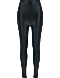 Urban Classics Leggings - Ladies Highwaist Shiny Metallic Leggings - XS till 5XL - Damer - sort