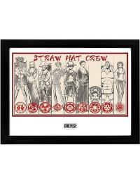 One Piece - Anime Indrammet billede - Straw Hat Crew - Unisex - multifarvet