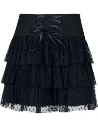 Gothicana by EMP Kort nederdel - Vailed in Darkness - S till XXL - Damer - sort