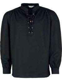 Banned Alternative Skjorte - Medieval Shirt Black - M till XXL - Herrer - sort