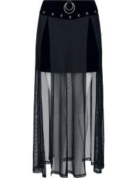 Banned Alternative Kort nederdel - Obsidian-nederdel - XS till XXL - Damer - sort