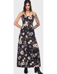 Killstar Lang kjole - Celestial Summer - Stellar Hour Maxi Dress - M till 3XL - Damer - sort