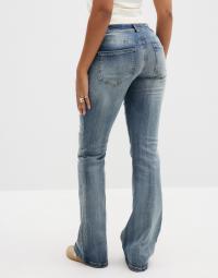 Nelly - Blå - Super Low Waist Bootcut Jeans