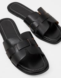 Nelly - Sort - Flat Sandal