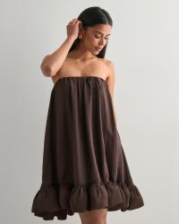 Malina - Brun - Mikala Strapless Ruffled Mini Dress