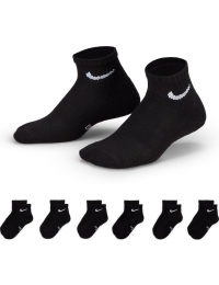 Nike Performance Basics Dri-FIT-ankelstrømper til børn (6 par) - sort