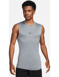 Tætsiddende Nike Pro Dri-FIT-fitnessoverdel uden ærmer til mænd - grå