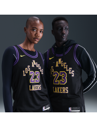 LeBron James Los Angeles Lakers City Edition Nike Dri-FIT NBA Swingman-spillertrøje til mænd - sort