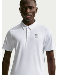 NikeCourt Advantage Dri-FIT-tennispolo til mænd - hvid