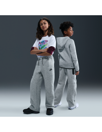 Nike Tech Fleece-bukser med åben søm til større børn (drenge) - grå