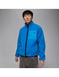Jordan Flight High Pile Shearling-jakke til mænd - blå