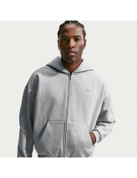 Nike Standard Issue Therma-FIT-basketballhættetrøje med fuld lynlås til mænd - grå