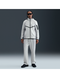 Nike Tech-fleecebukser med farveblok og åben kant til mænd - grå