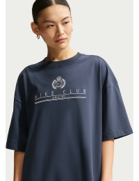 Oversized Nike Classic-T-shirt med korte ærmer til kvinder - blå