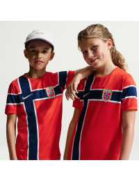 Norge National Team 2026 Stadium Home Nike Dri-FIT-fodboldtrøje til større børn - rød