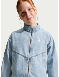 Nike Collection Windrunner-denimjakke til større børn - blå