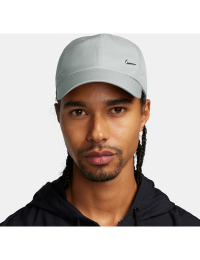 Ustruktureret Nike Dri-FIT Club-metal-Swoosh-kasket - grå