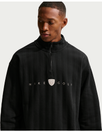 Nike Fairway Fresh oversized Therma-FIT-golfoverdel med 1/2-lynlås til mænd - sort