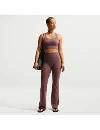 Nike Zenvy-leggings med høj talje og svaj uden søm foran til kvinder - lilla
