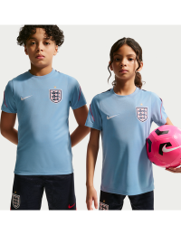 England Strike Nike Dri-FIT-fodboldtrøje med korte ærmer til større børn - blå