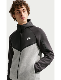 Nike Tech Windrunner-fleecejakke med lynlås til mænd - grå