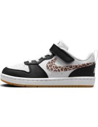 Nike Court Borough Low-sko til mindre børn - sort