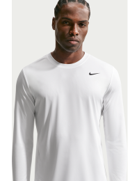 Langærmet Nike Flex Dri-FIT-træningsoverdel til mænd - hvid