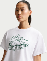 Kort Nike Tennis-T-shirt til kvinder - hvid