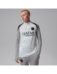 Maskinstrikket Paris Saint-Germain Strike Elite Night Edition Jordan Dri-FIT ADV-træningstrøje til fodbold til mænd - hvid