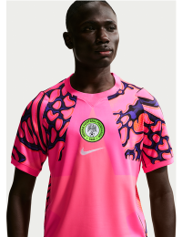 Nigeria 2026 Stadium Goalkeeper Nike Dri-FIT Replica-fodboldtrøje med korte ærmer til mænd - Pink