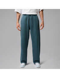 Oversized Jordan Brooklyn Fleece-bukser med åben kant til mænd - blå