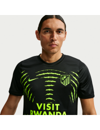 Atlético de Madrid Away Nike Dri-FIT-opvarmningstrøje til fodbold til mænd - sort