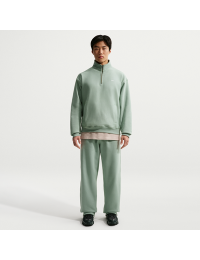Nike Solo Swoosh-fleecebukser med åben kant til mænd - grøn