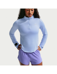 Nike Swift UV-løbetop med Dri-FIT og 1/4 lynlås til kvinder - blå