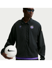 Vævet FC Barcelona Away Kobe-fodboldjakke til mænd - sort