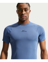 Kortærmet Nike Pro Dri-FIT-træningsoverdel til mænd - blå