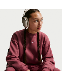 Oversized Nike Studio-sweatshirt med rund hals til større børn (piger) - rød