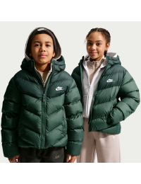 Nike All Day Play Therma-FIT-dynejakke med løs pasform til større børn - grøn
