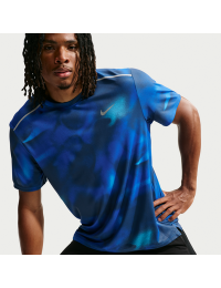 Nike Miler Dri-FIT-løbeoverdel med korte ærmer til mænd - blå