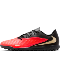 Nike Phantom 6 Low Club-fodboldsko til grus - rød