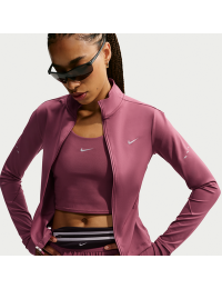 Nike Swift Dri-FIT-løbejakke med lynlås i fuld længde til kvinder - rød