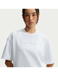 Oversized Nike crop-T-shirt til kvinder - hvid