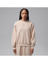 Jordan Brooklyn-sweatshirt i fleece med rund hals til kvinder - hvid