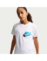 Nike -T-shirt med lomme til større børn - hvid