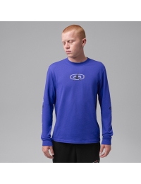 Langærmet Jordan Sport Dri-FIT-T-shirt til mænd - blå