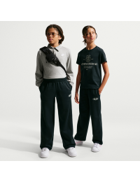 Nike Club Fleece-bukser med åben søm til større børn - sort