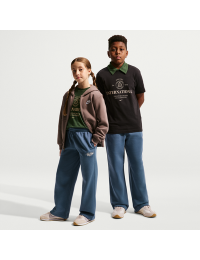 Nike Club Fleece-bukser med åben søm til større børn - blå