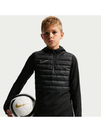 Nike Academy Winter Warrior Therma-FIT Soccer-træningsoverdel til større børn - sort