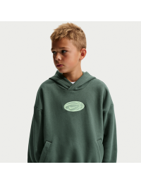 Nike Dri-FIT-basketballhættetrøje til større børn - grøn