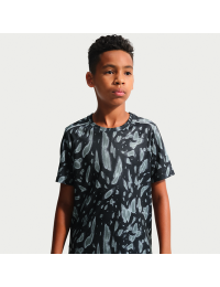Kortærmet Nike Miler Dri-FIT-trøje til børn - sort